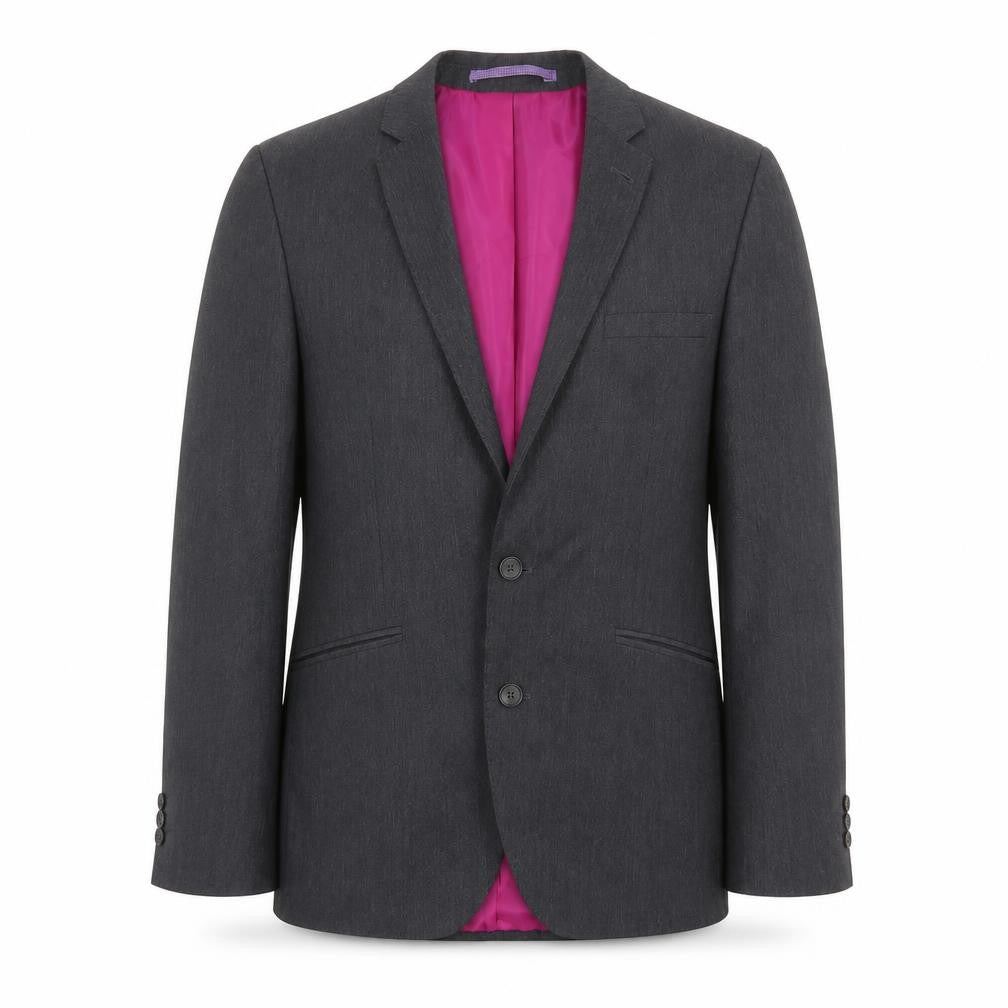 Front view of Marks & Spencer men’s grey polyester jacket suit jacket, size 40, regular