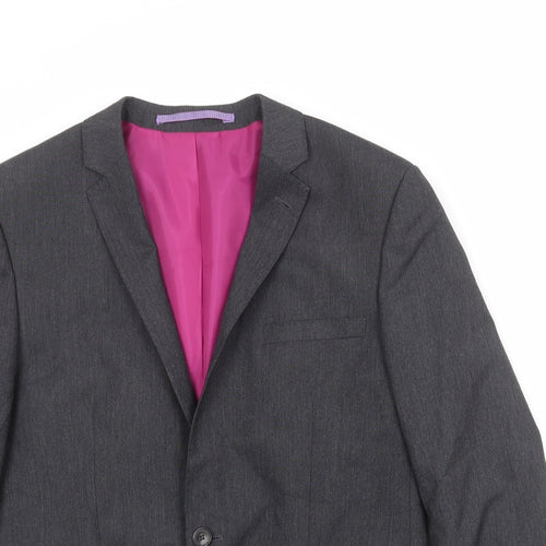 Marks and Spencer Mens Grey Polyester Jacket Suit Jacket Size 40 Regular