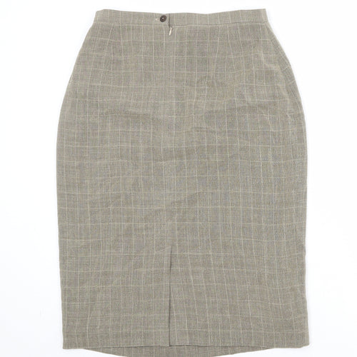 Windsmoor Womens Beige Geometric Viscose A-Line Skirt Size 12 Zip