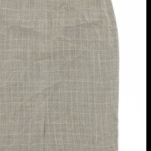 Windsmoor Womens Beige Geometric Viscose A-Line Skirt Size 12 Zip