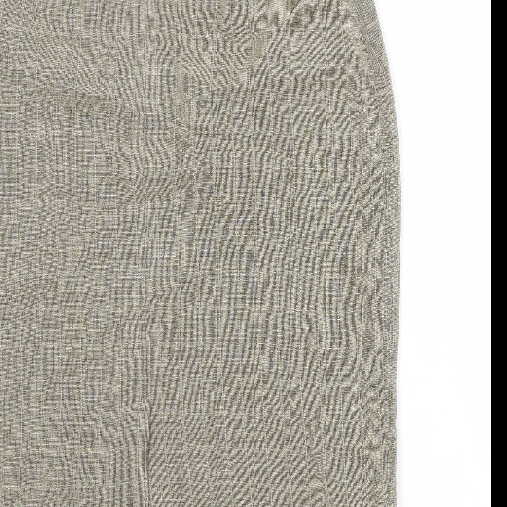 Windsmoor Womens Beige Geometric Viscose A-Line Skirt Size 12 Zip