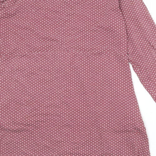 Brantree Womens Pink Polka Dot Bamboo A-Line Size L Round Neck Pullover