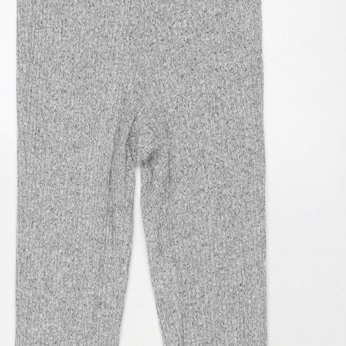 Topshop Womens Grey Viscose Jogger Trousers Size 10 Regular - Ribbed