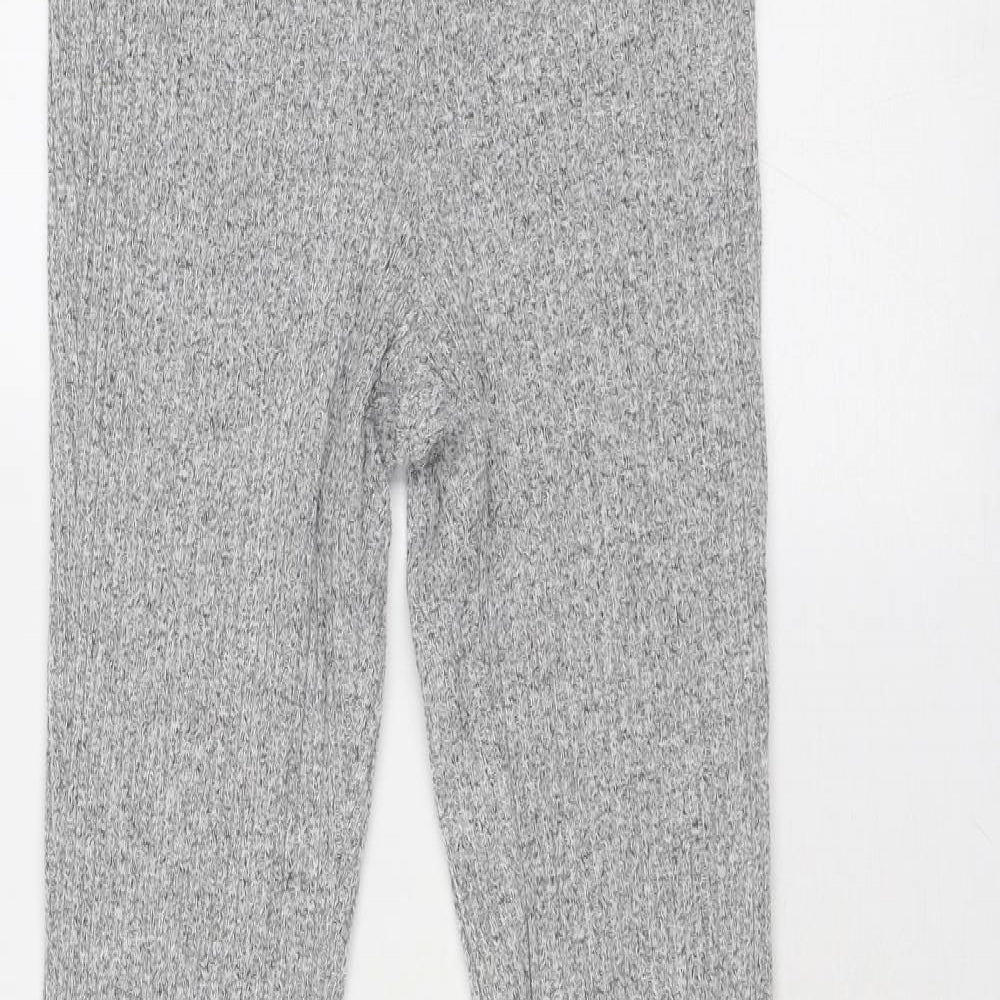 Topshop Womens Grey Viscose Jogger Trousers Size 10 Regular - Ribbed