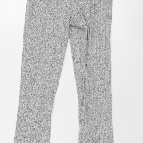 Topshop Womens Grey Viscose Jogger Trousers Size 10 Regular - Ribbed