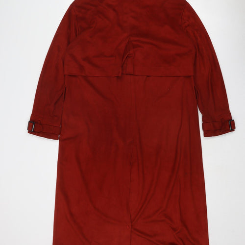 TRF Collection Womens Red Pea Coat Coat Size S Button