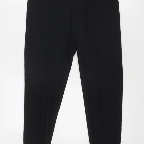New Look Womens Black Polyester Capri Trousers Size 6 Regular Zip