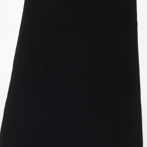 Karen Millen Womens Black Viscose Maxi Size 10 Halter Buckle - Front Detail