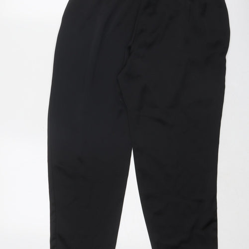 River Island Womens Black Polyester Trousers Size 12 Regular Zip