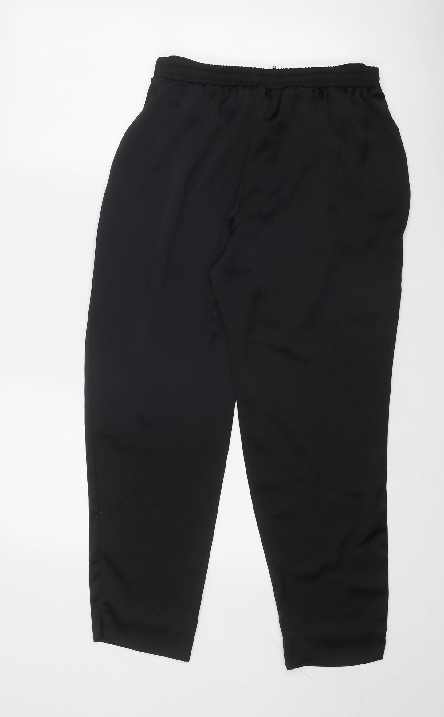 River Island Womens Black Polyester Trousers Size 12 Regular Zip