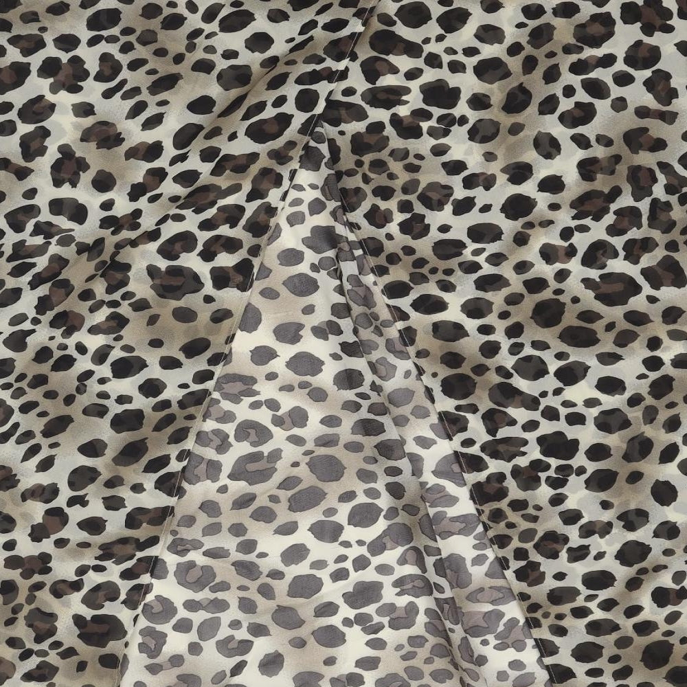 New Look Womens Brown Animal Print Polyester Basic Blouse Size 24 Round Neck - Leopard Pattern