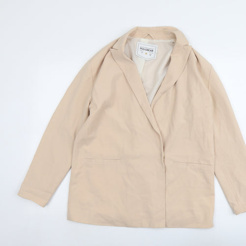 Pull&Bear Womens Pink Jacket Blazer Size L Button