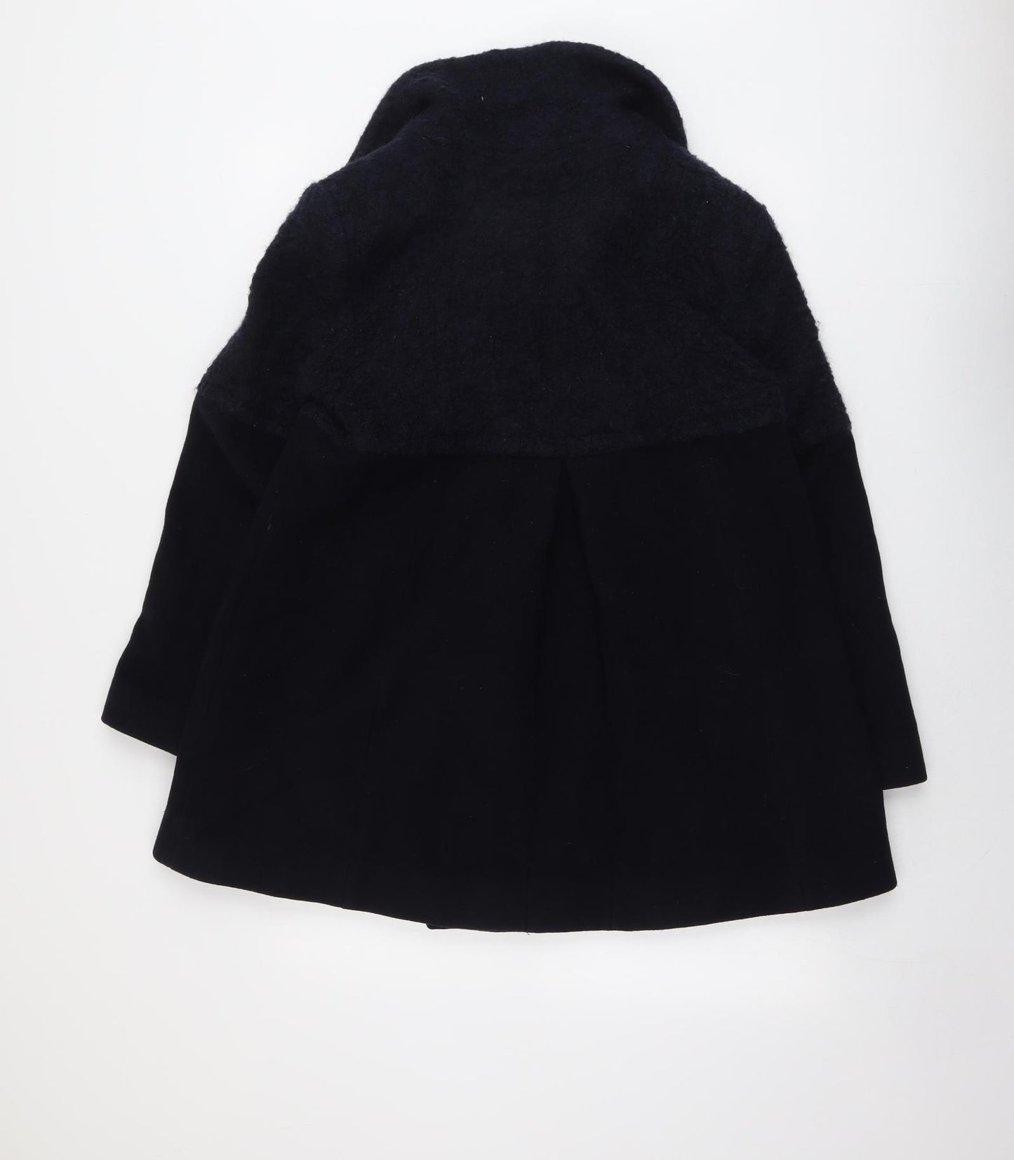 Per Una Womens Blue Pea Coat Coat Size 14 Button