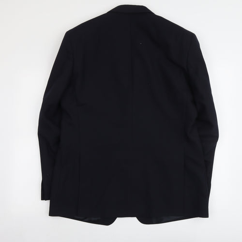 Varteks Mens Blue Polyester Jacket Suit Jacket Size 44 Regular