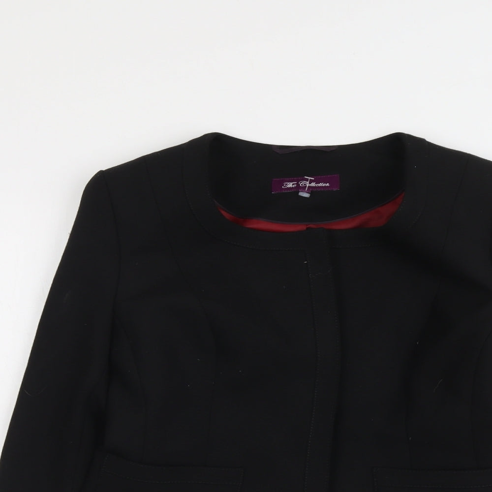 The Collection Womens Black Jacket Size 6 Button
