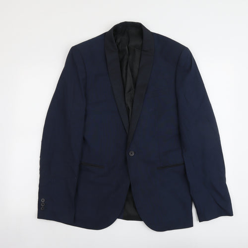 NEXT Mens Blue Polyester Jacket Suit Jacket Size 40 Regular