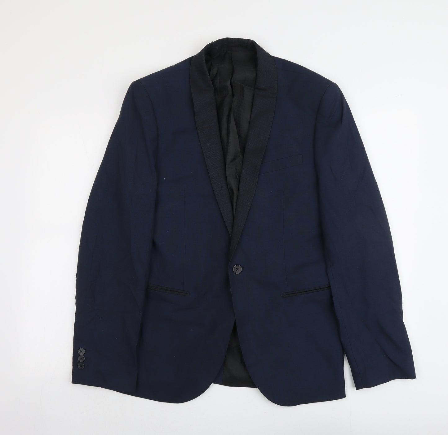 NEXT Mens Blue Polyester Jacket Suit Jacket Size 40 Regular