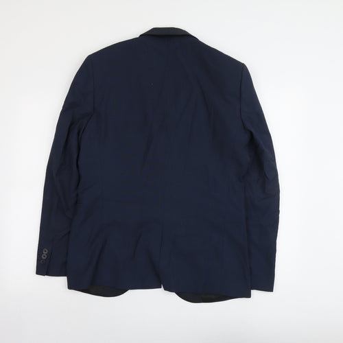 NEXT Mens Blue Polyester Jacket Suit Jacket Size 40 Regular