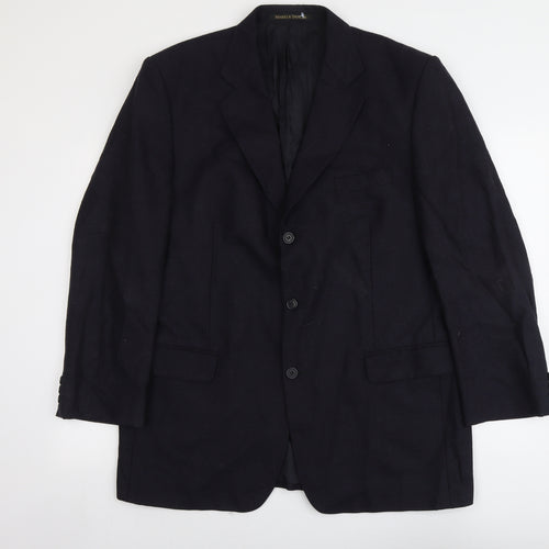 Marks and Spencer Mens Blue Wool Jacket Suit Jacket Size 44 Regular