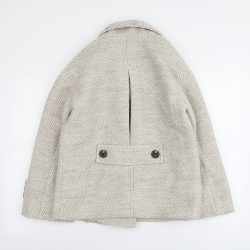 Marks and Spencer Womens Beige Jacket Size S Button - Textured