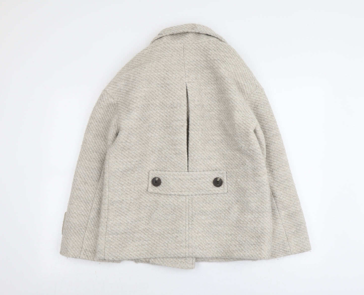 Marks and Spencer Womens Beige Jacket Size S Button - Textured