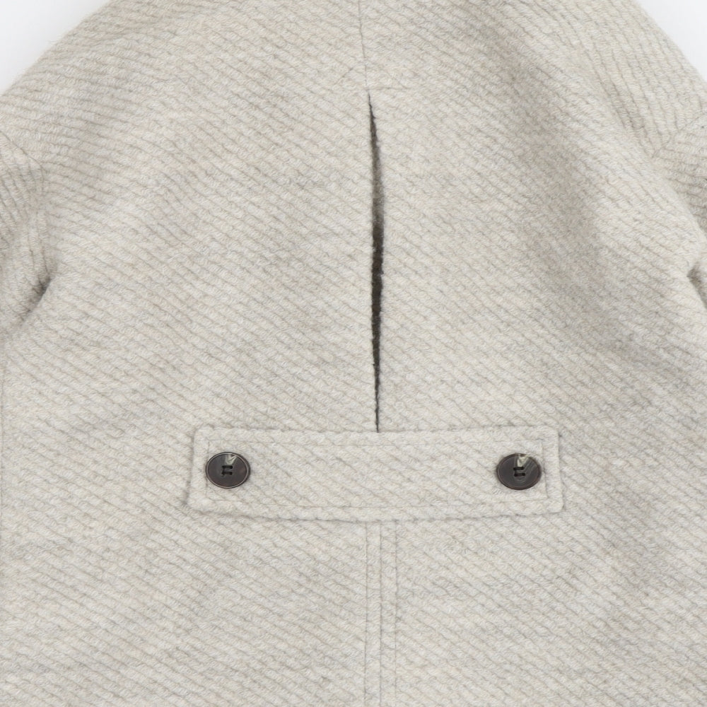 Marks and Spencer Womens Beige Jacket Size S Button - Textured