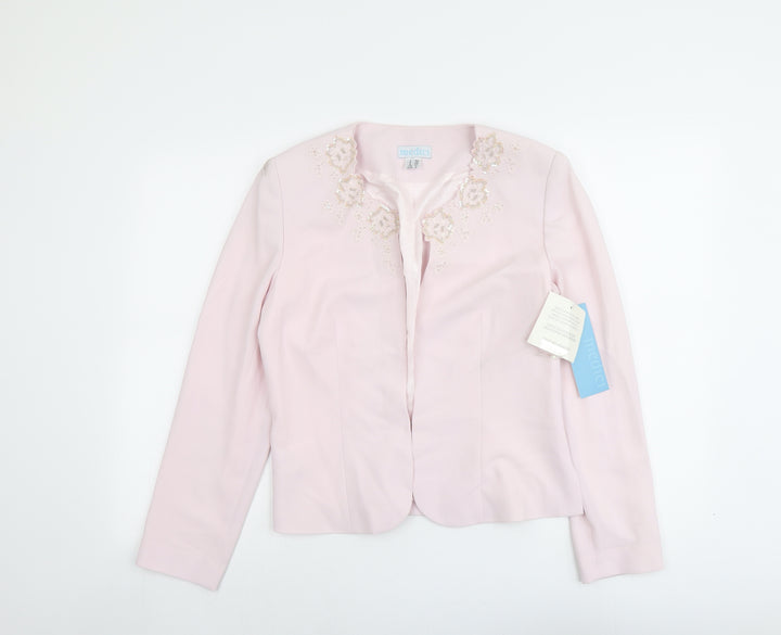 Medici Womens Pink Jacket Blazer Size 10 Hook & Eye