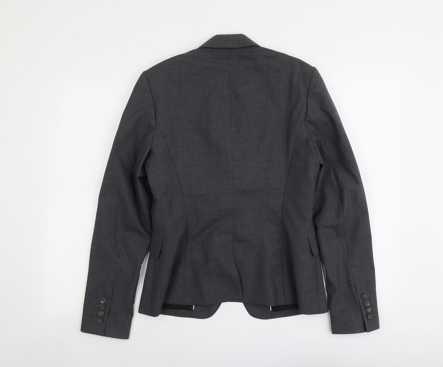 Paul Smith Womens Grey Wool Jacket Blazer Size 16