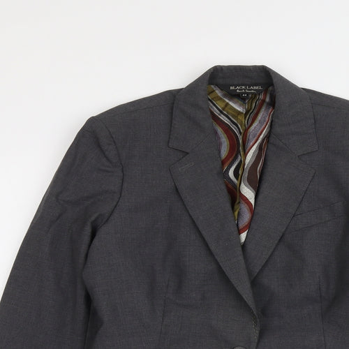 Paul Smith Womens Grey Wool Jacket Blazer Size 16