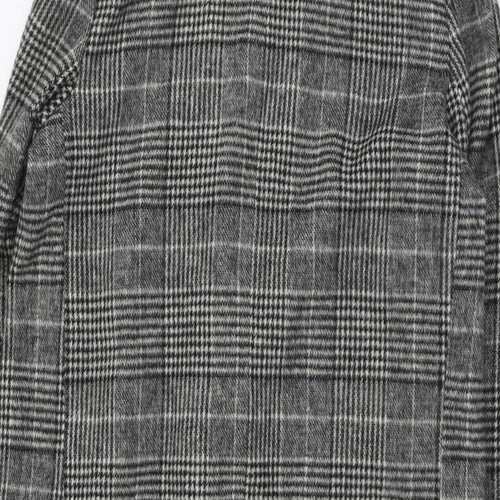 Dorothy Perkins Womens Grey Plaid Jacket Blazer Size 8 Button