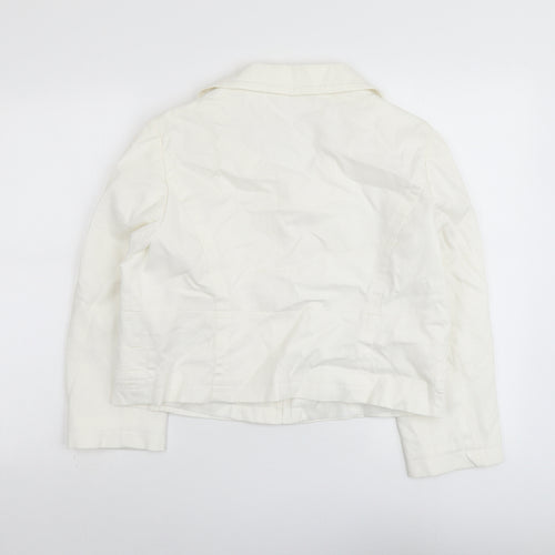 Todays Woman Womens Ivory Jacket Blazer Size 16 Button