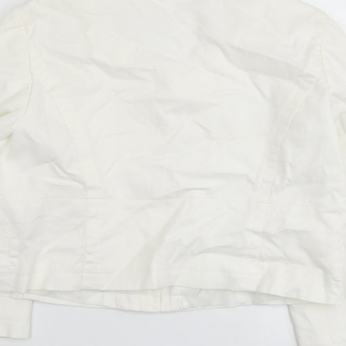 Todays Woman Womens Ivory Jacket Blazer Size 16 Button