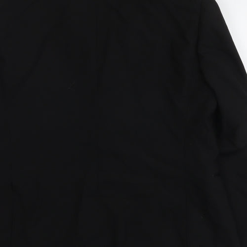 Moss Mens Black Wool Jacket Suit Jacket Size 40 Regular