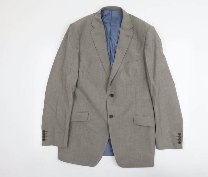 Marks and Spencer Mens Beige Wool Jacket Suit Jacket Size 42 Regular