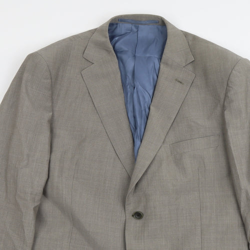 Marks and Spencer Mens Beige Wool Jacket Suit Jacket Size 42 Regular