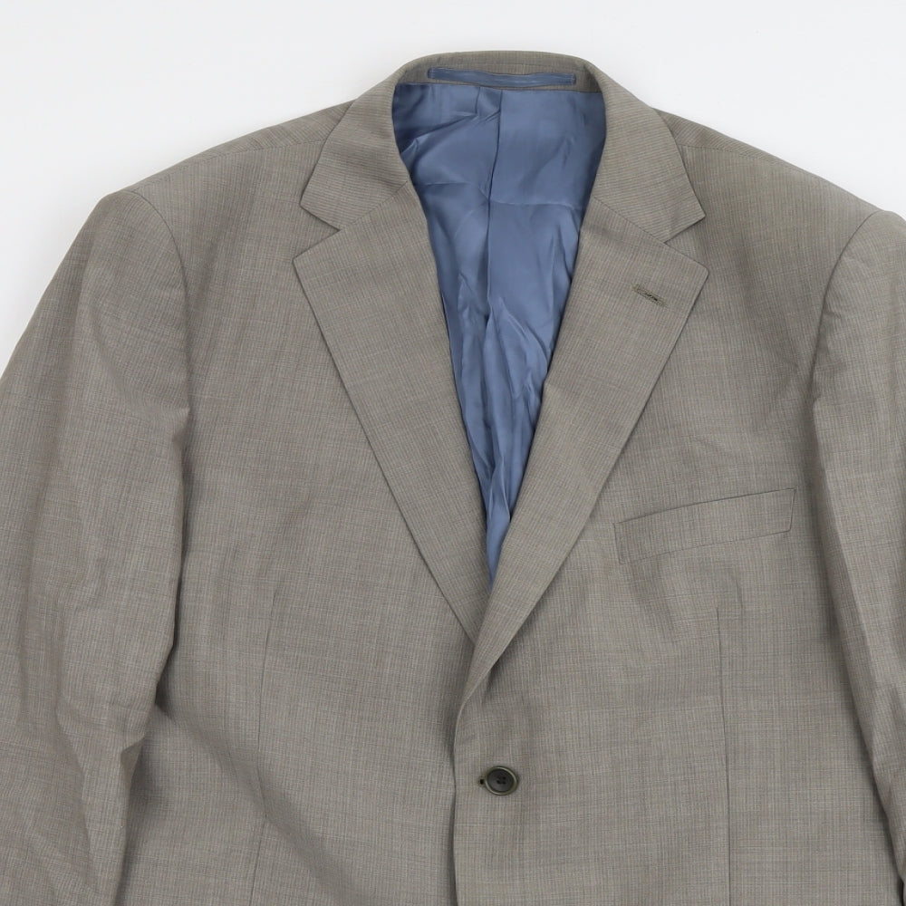 Marks and Spencer Mens Beige Wool Jacket Suit Jacket Size 42 Regular