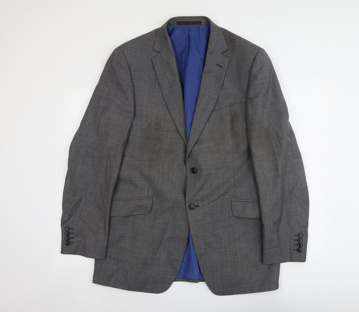 Marks and Spencer Mens Grey Wool Jacket Suit Jacket Size 42 Regular