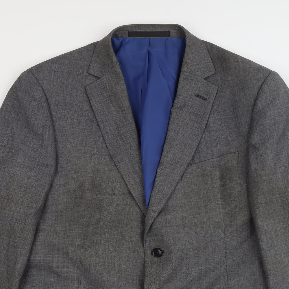 Marks and Spencer Mens Grey Wool Jacket Suit Jacket Size 42 Regular