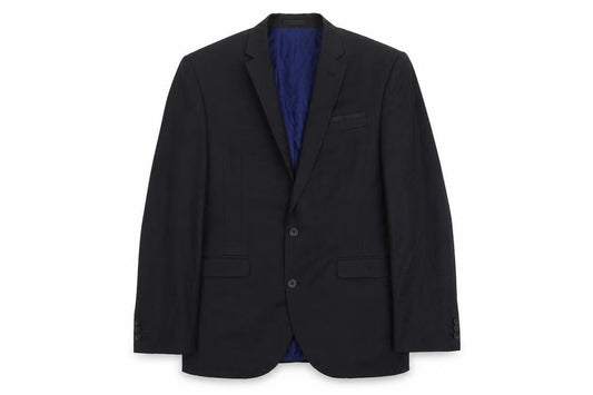Front view of Next men’s grey wool jacket suit jacket, size 40, regular