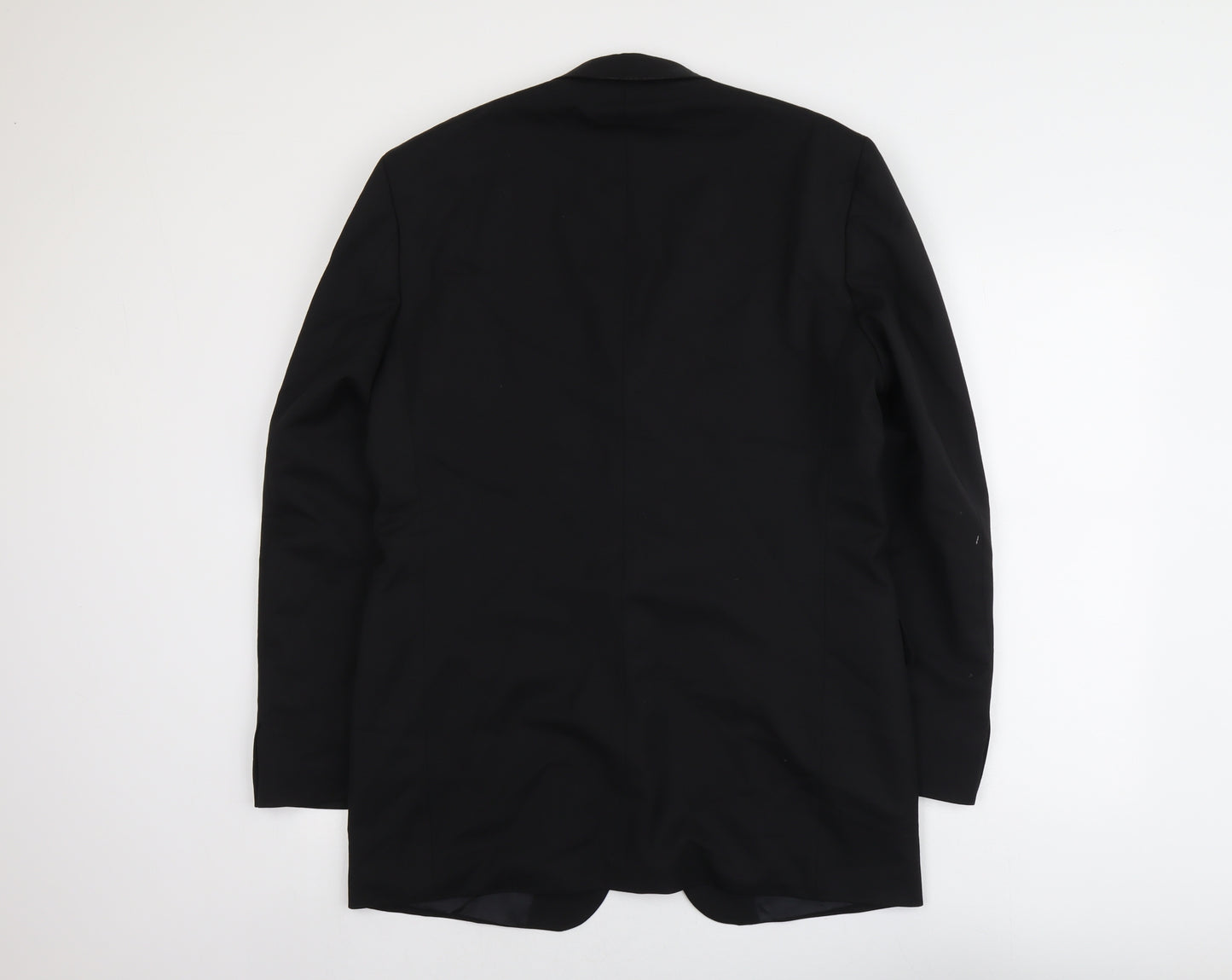 Marks and Spencer Mens Black Polyester Jacket Suit Jacket Size 40 Regular