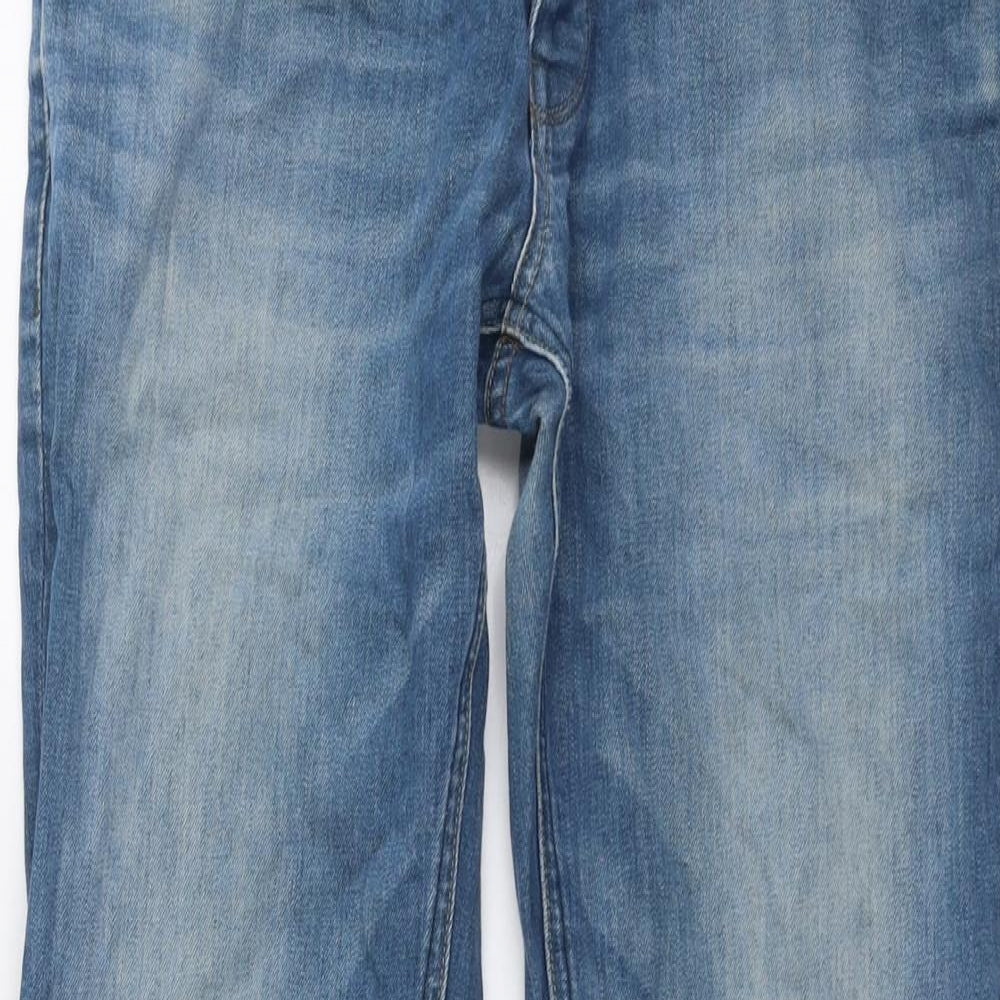 NEXT Mens Blue Cotton Straight Jeans Size 32 in L32 in Regular Button