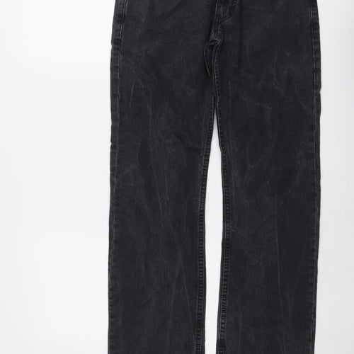 Levi's Mens Grey Cotton Straight Jeans Size 30 in L32 in Regular Button