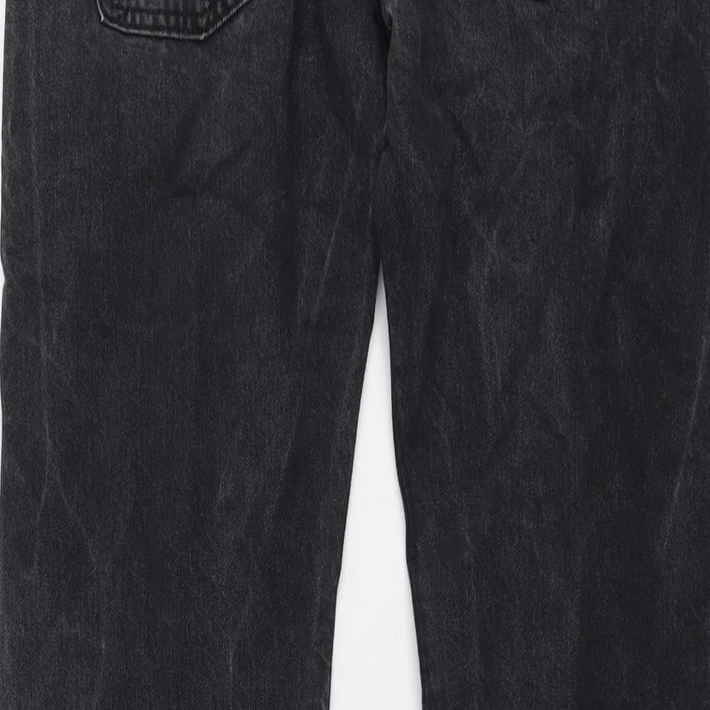 Levi's Mens Grey Cotton Straight Jeans Size 30 in L32 in Regular Button