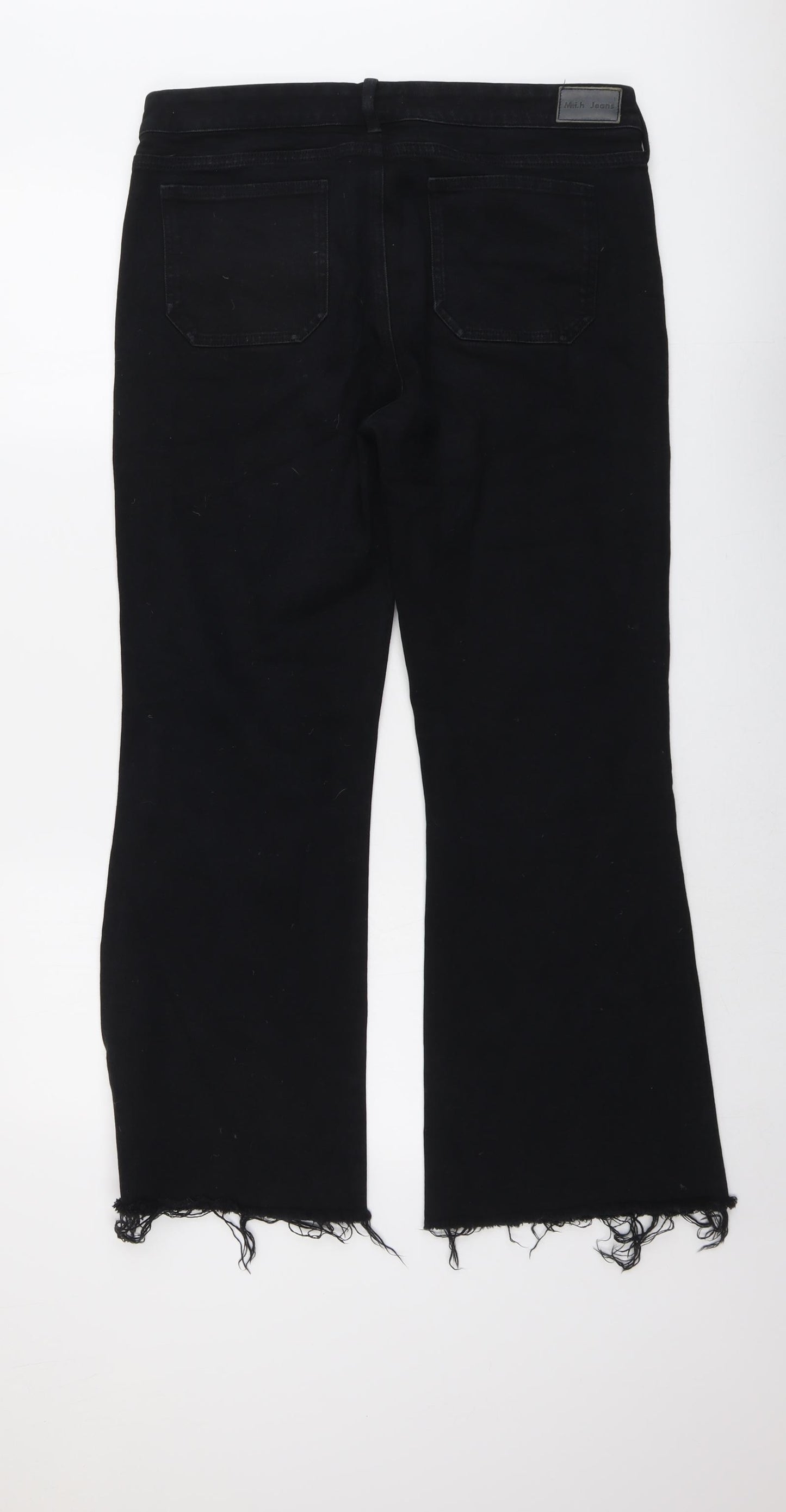 M.i.h Jeans Womens Black Cotton Bootcut Jeans Size 31 in L28 in Regular Button