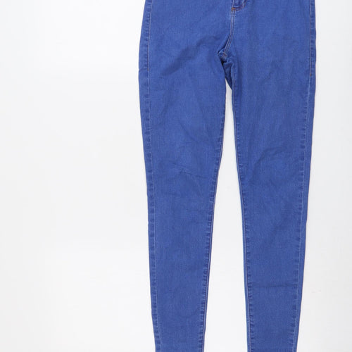 Topshop Womens Blue Cotton Skinny Jeans Size 24 in L27 in Regular Button
