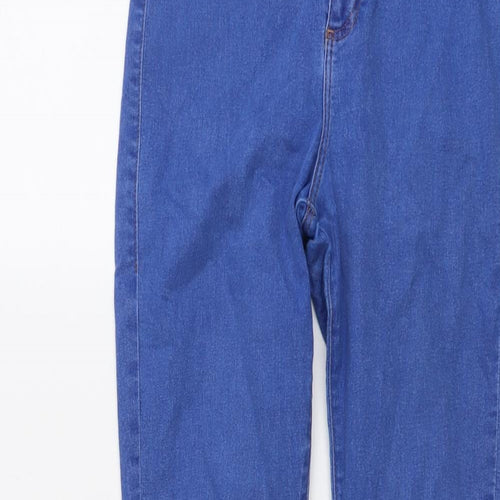 Topshop Womens Blue Cotton Skinny Jeans Size 24 in L27 in Regular Button