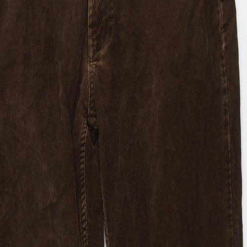 Gap Mens Brown Cotton Trousers Size 36 in L32 in Regular Button
