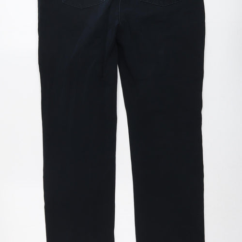 Marks and Spencer Womens Blue Cotton Straight Jeans Size 12 L29 in Regular Button