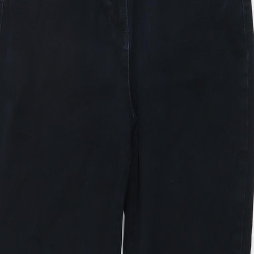 Marks and Spencer Womens Blue Cotton Straight Jeans Size 12 L29 in Regular Button