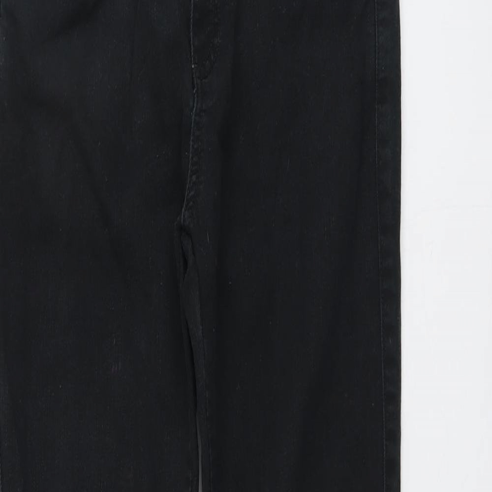 Per Una Womens Black Cotton Skinny Jeans Size 10 L31 in Regular Button